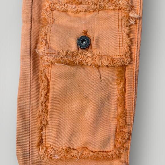 VALABASAS STACKED "V71'' ORANGE JEANS SZ 28 L35 - Picture 4 of 9